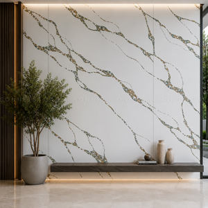 Marbre Vert Forêt à Veines Métalliques, Pierre de Luxe Design pour Murs Intérieurs Exclusifs, Plans de Travail, Décoration et Espaces Modernes - Product Image 5