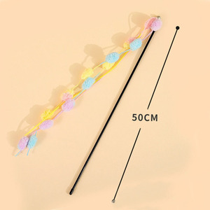 Interactive Movement Cat Chew Toy Long Pole with Tassel and <b>Bell</b> Wear-Resistant Bite-Resistant for Pets - Product Image 2
