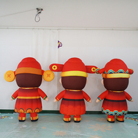 Costume de lion gonflable sur mesure pour la danse du lion traditionnelle chinoise, mascotte publicitaire pour la décoration d'événements