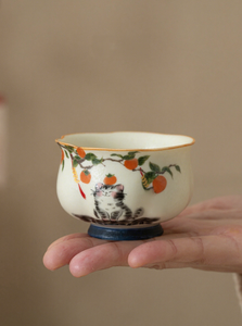 <span class=keywords><strong>Taza</strong></span> de Té de Cerámica Blanca Estilo Chino de Alta Calidad, <span class=keywords><strong>Taza</strong></span> Individual Vintage para Té - Product Image 2