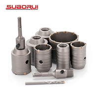 Foret à percussion SDS Plus SUBORUI de qualité industrielle avec plaquettes en carbure TCT pour béton et maçonnerie, scie cloche pour murs en béton et briques