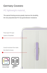 2025 unisex công suất lớn xe đẩy hành lý mới mở phía trước không thấm nước Spinner Vali kéo dài thêm lớp đơn giản - Product Image 5