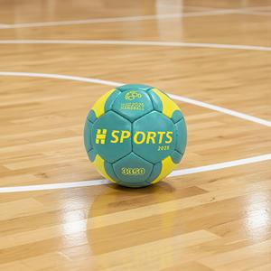 Balón de <span class=keywords><strong>Balonmano</strong></span> de Cuero PU Tamaño 1/2/3 Azul+Amarillo con Logotipo Personalizado Disponible Guangzhou H Sports Beach - Product Image 5