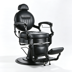 Fauteuil de Barbier Vintage Robuste, Inclinable Hydrauliquement, Pivotant à 360°, Équipement de Salon de Coiffure, Mobilier de Barbier pour Hommes, Rasage et Coupe de Cheveux - Product Image 3
