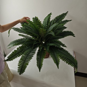 Tanaman hijau buatan dalam ruangan dan luar ruangan Boston Ferns sutra 24 daun - Product Image 5