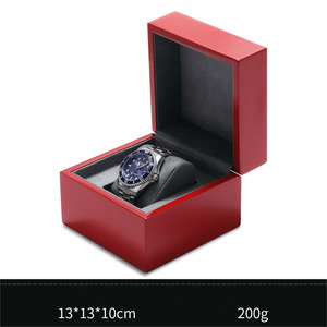 Boîte à montre en bois laqué de luxe sur mesure, boîte cadeau brillante à haute brillance, étui à montre carré peint - Product Image 4
