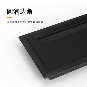 กล่องจัดเก็บสายเคเบิลทรงสี่เหลี่ยม SX80*160 กล่องจัดระเบียบสำนักงานพลาสติก ทนทาน ดีไซน์เรียบง่าย แบบตั้งโต๊ะ - Product Image 4