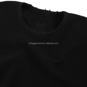 Camiseta de Hombre Personalizada de Alta Calidad, Algodón, Pintura en Aerosol, Cuello Redondo Vintage, Transpirable, Impresión DTG, Manga Larga - Product Image 3