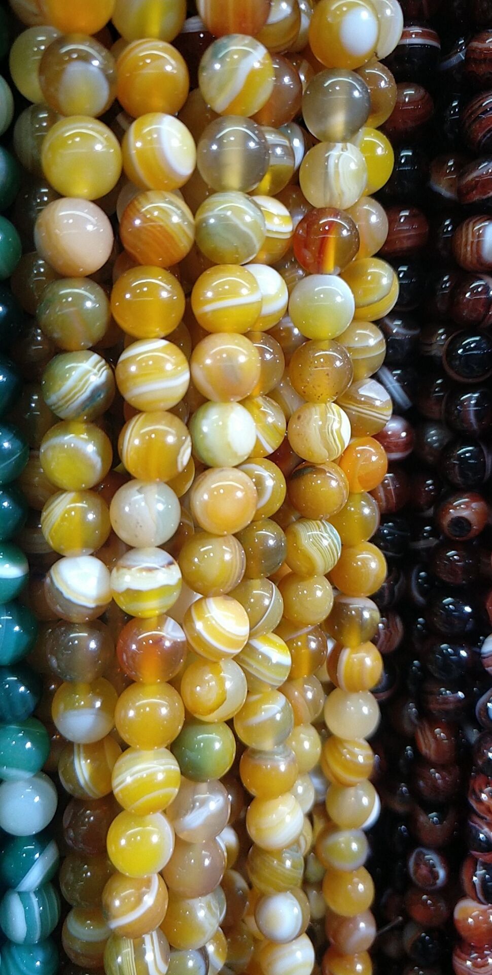 Wholesale Stone Beads Blue Stripe Agate Stone Beads Banded Crystal for Jewelry Making