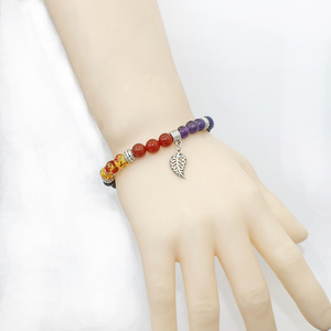 Csja — Bracelet de guérison des 7 Chakras pour hommes et femmes, bijou élastique, perles de Yoga, accessoire de méditation, ST051 - Product Image 2
