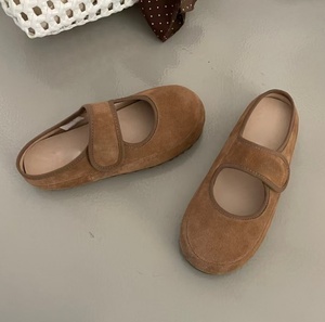 Pantacourts de marque de luxe décontractés avec fermeture Velcro, chaussures Bock, pantoufles paresseuses en daim marron foncé à semelle épaisse - Product Image 1