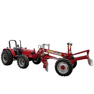 Niveleuse avec moteur, système entièrement hydraulique, double axe, construction en acier doux pour tracteur - Product Image 1