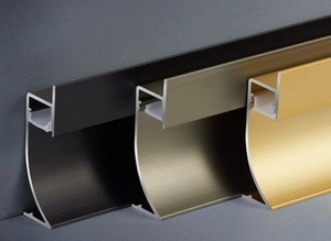 Thiết kế mới trong nhà sàn Ánh Sáng Ốp Chân tường ván chân tường Nhôm hồ sơ tùy chỉnh tường Ốp chân tường LED kênh Vàng - Product Image 3