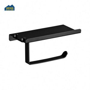 Modern Aluminum Wall Mount <b>Shelf</b> Storage Tissue Paper Roll Holder Phone with Screws <b>for</b> Bathroom and <b>Kitchen</b> - Product Image 3