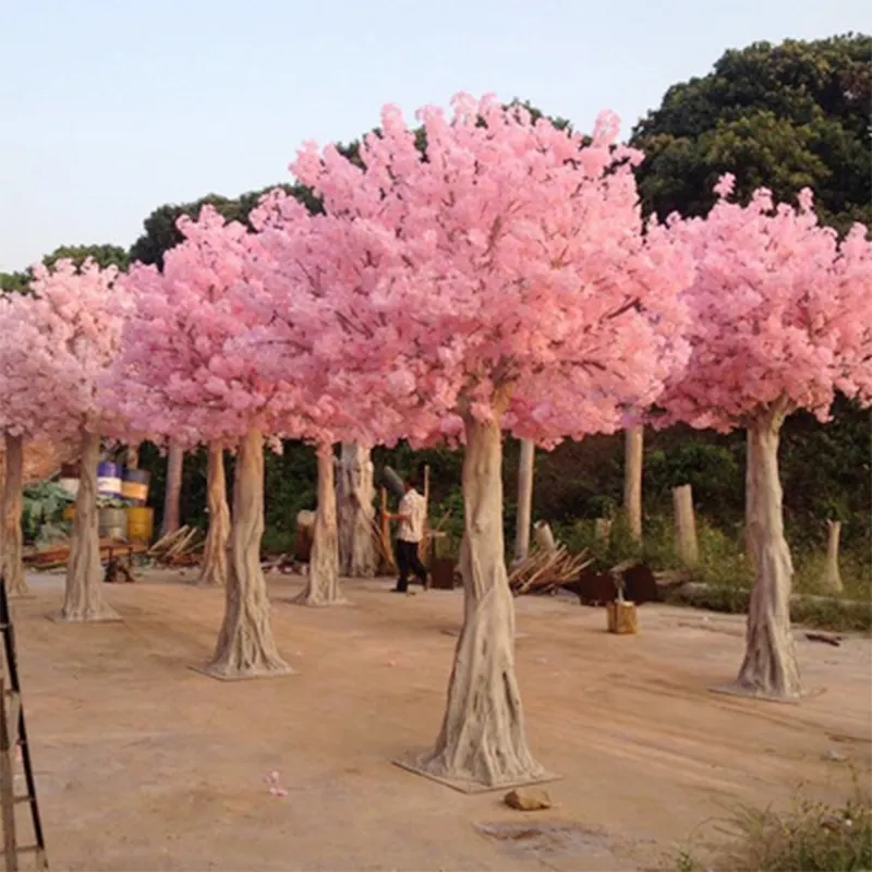 装飾のための安価な除草等身大PVC人工屋内桜花木