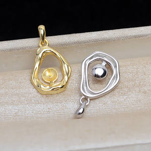 Pendentif en argent S925 en forme de bandeau pour femme, accessoires DIY pour bandeau à perles 7-8, composants de bijoux semi-finis, support vide - Product Image 3