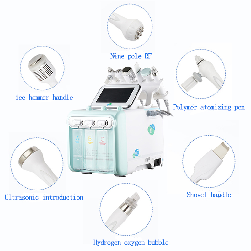 First generation 6 In 1 facials Machine Small Bubble Skin Treatment Machines for Scar Acne Removal
