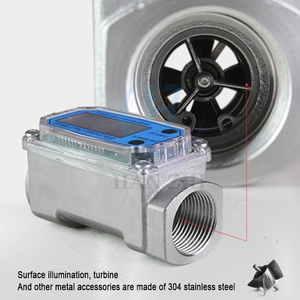 Pulser pengukur aliran Digital, meteran aliran Digital dengan presisi tinggi untuk pengukur aliran air bahan bakar minyak dengan layar LCD - Product Image 3
