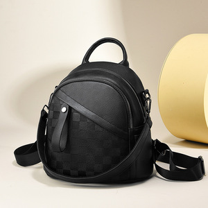 Women's Large-Capacity Fashion Leather <b>Backpack</b> <b>College</b> Style Waterproof PU with Zipper Closure Anti-Theft Feature for Travel - Product Image 3