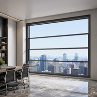 Ventana Elevadora Automática de Aluminio, Corredera Vertical Eléctrica, Doble Acristalamiento con Rotura de Puente Térmico para Proyectos de Casas y Villas, Suministro de Fábrica OEM