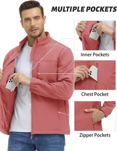 Veste d'hiver légère et résistante au vent et aux intempéries pour hommes, respirante et résistante à l'eau, pour les activités de plein air - Product Image 4