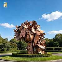 Escultura de Metal de una Mujer Moderna con Mariposas, Grande, de Bronce, Marca RELONG, Personalizable para Lugares Emblemáticos Urbanos