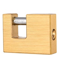 Cadenas rectangulaire blindé en laiton de 80mm avec 2 clés en laiton