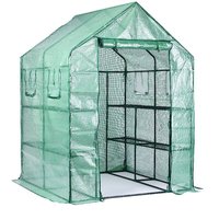 Serre en maille enduite de PVC durable pour jardin extérieur-Kit d'abri portable pour plantes pour légumes, fleurs et plantes facile à installer