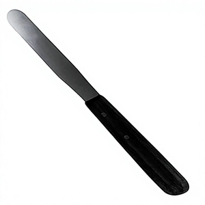 Paleta de Maquillaje Personalizada ASAP de Acero Inoxidable, Cuchara Facial Recta de Acero, Espátulas Mezcladoras Antioxidantes, Modelo ABP-010901 con Logotipo - Product Image 1