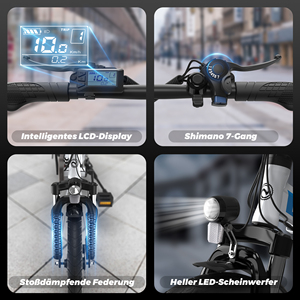 VARUN 500W 20" Electric Folding <b>Bicycle</b> 3-Level Assist LCD 48V7.8Ah IP65 150KG Disc Brake EU Fast Delivery Rental Rides - Product Image 2