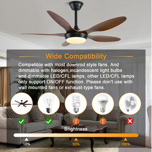 HD5 + minir28 110V điều khiển từ xa quạt trần Kit với LED chỉ số ánh sáng 5 Nút cố định mã 20m điều khiển khoảng cách - Product Image 3