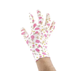 Оптовая продажа, 13 г, женские износостойкие нитриловые рабочие перчатки для садоводческих работ
