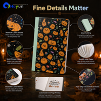 Carnet de notes laminé sur toute la page, thème Halloween, série Jack-o'-Lantern, impression numérique avec logo personnalisé, impression OEM personnalisée