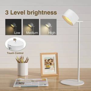 Magnetic Touchable LED USB Rechargeable <b>Table</b> Lamp 360 Rotate Cordless Remote Control Desk Lights Home Bedroom Wall Night Lamp - Product Image 4