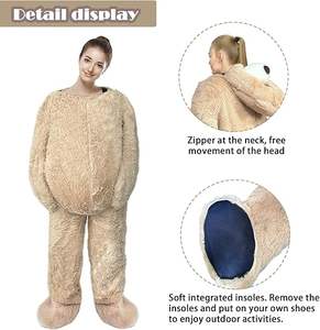 공장 사용자 정의 장난감 곰 마스코트 의상 거대한 봉제 마스코트 의상 할로윈 성인 크기 의상 - Product Image 6