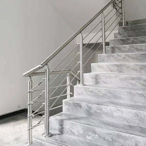 Stair <span class=keywords><strong>Railing</strong></span> Design segurança balaustradas alumínio metal frame redondo aço inoxidável Escadaria trilhos - Product Image 4