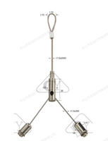 Kit de suspension pour luminaires avec clips en fil de cuivre de tailles personnalisables, finition nickel/chrome/noir, marque Changyi