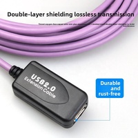 Câble d'extension USB 2.0 haute flexibilité avec connecteur femelle, pour chaîne porte-câbles, câble de données haute vitesse pour équipement industriel