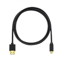 Cable Coaxial Xput de Micro a Micro, Chapado en Oro, 4K60Hz 3D, Macho a Macho, Cubierta de PVC, para Laptop, TV, Proyector, Monitor