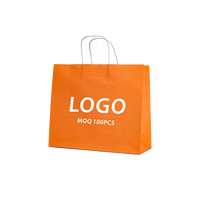 Sacs cadeaux en papier kraft brun de luxe personnalisés avec votre propre logo, poignées, matériaux recyclés pour l'emballage de chaussures, vêtements, chaussettes et fourrures