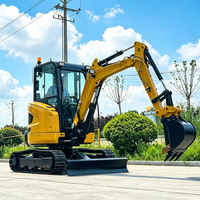 Mini Excavator Laris Manis 2 Ton 3.5 Ton Euro 5 CE EPA Mesin Mini Crawler Excavator 1 Ton Excavator Pertanian dengan Kabin