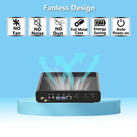 US Stock Fanless Mini PC i7-8550U 16GB DDR4 512GB NVMe SSD 4K UHD Dual Display HD+DP Business Compact Desktop Computer