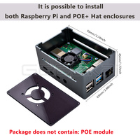 La carcasa GeeekPi Raspberry Pi 4B admite un ventilador de refrigeración PoE Hat de 5 V D938