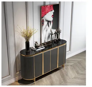 Hot Selling modern console table environmental luxury end tables stainless steel gold tv console table buffet sideboard