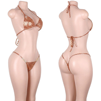 Tenue de danse exotique personnalisée, sous-vêtements à paillettes en écailles de poisson, ensemble de costumes de bar, tenue de scène scintillante pour boîte de nuit