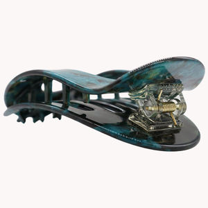 9.8 सेमी फ्रेंच एसीटेट फ्लैट क्लिप सुरुचिपूर्ण और मीठा कैंडी-रंगीन बालों के पंजे क्लिप उच्च गुणवत्ता वाले बाल सहायक - Product Image 4