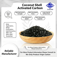 Charbon actif granulaire de coque de noix de coco à haute teneur en iode pour le traitement de l'eau potable, certifié ISO 9001