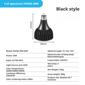 Đèn trồng cây E27 Spotlight <span class=keywords><strong>10W</strong></span> 20W 30W LED quang phổ đầy đủ 110V 220V dùng cho gieo hạt và trồng cây - Product Image 5