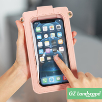 Sac de téléphone portable universel en cuir pu pour femmes, pochette de téléphone portable à bandoulière solide pour filles