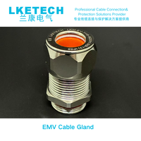 Presse-étoupe en laiton blindé électromagnétique EMC, étanche IP68, avec décharge de tension à ressort à contact total à 360 degrés, entrée de câble 9-12 mm